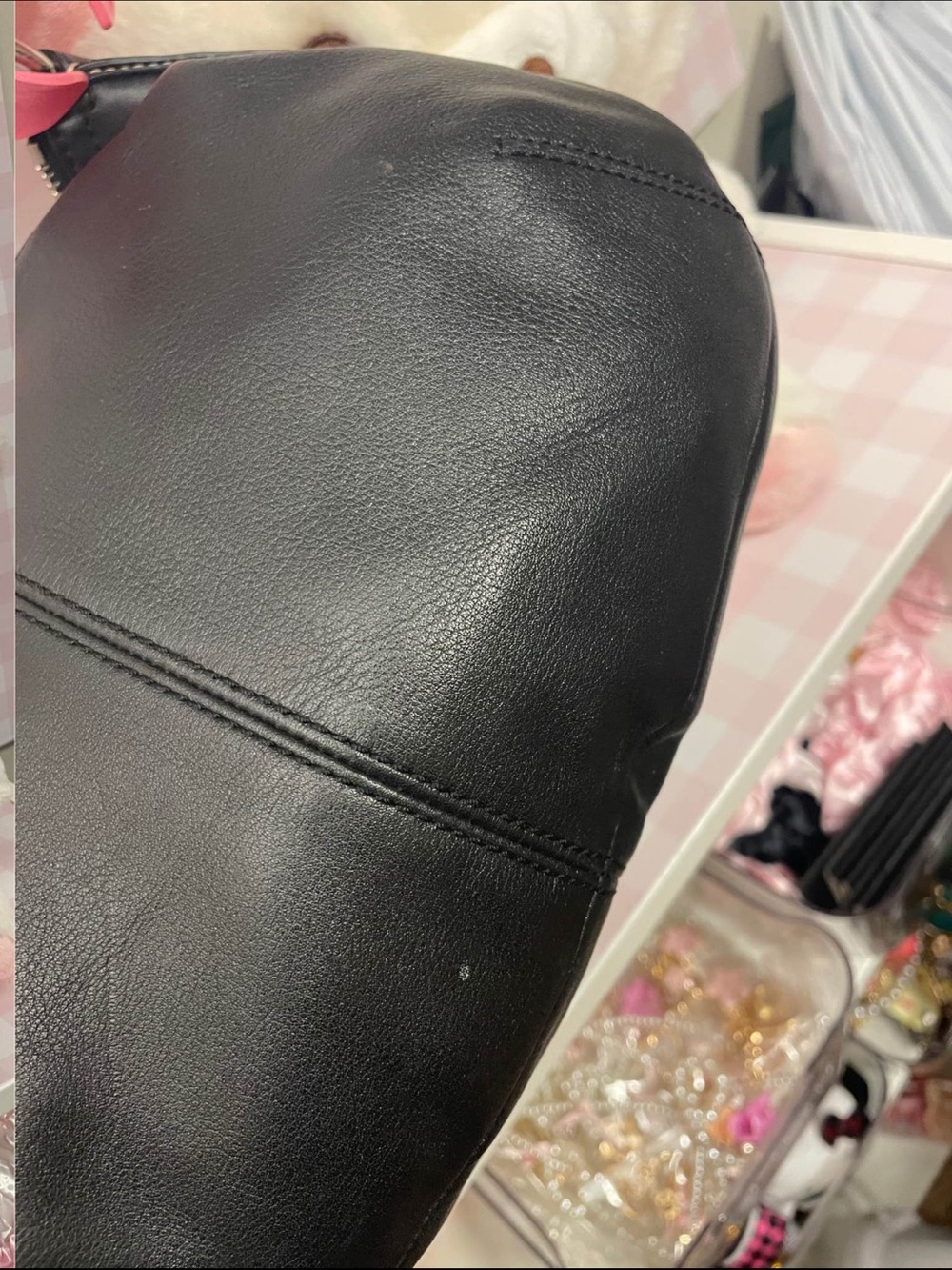 coach black leather hobo shoulder bag - Picture 6 of 8